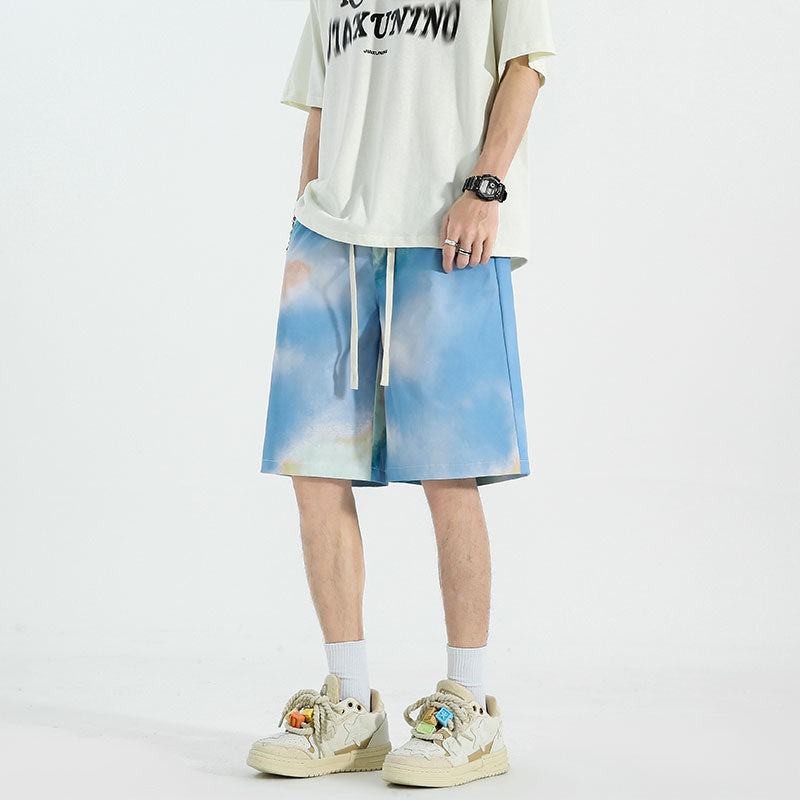 Men Abstract Printed Low-Rise Shorts