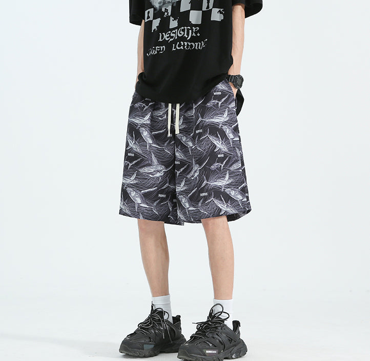 Men Animal Printed Low-Rise Shorts