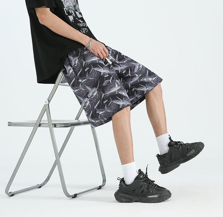 Men Animal Printed Low-Rise Shorts