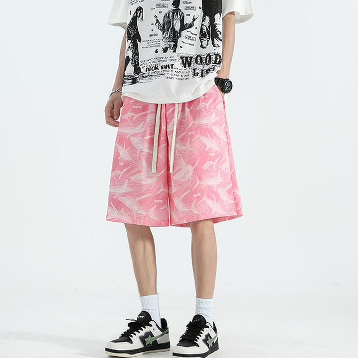 Men Printed Low-Rise Shorts