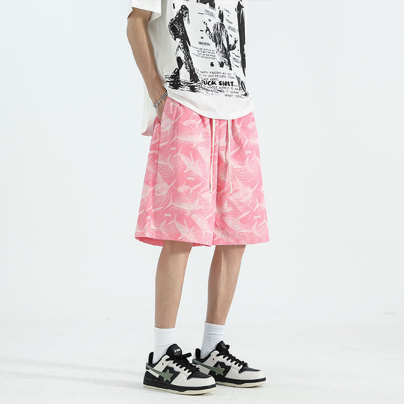 Men Printed Low-Rise Shorts