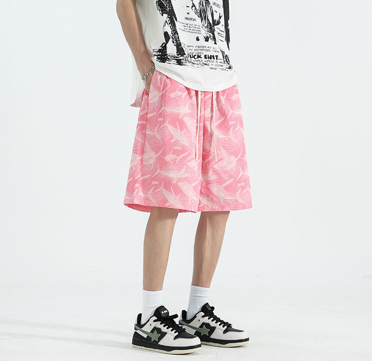 Men Printed Low-Rise Shorts