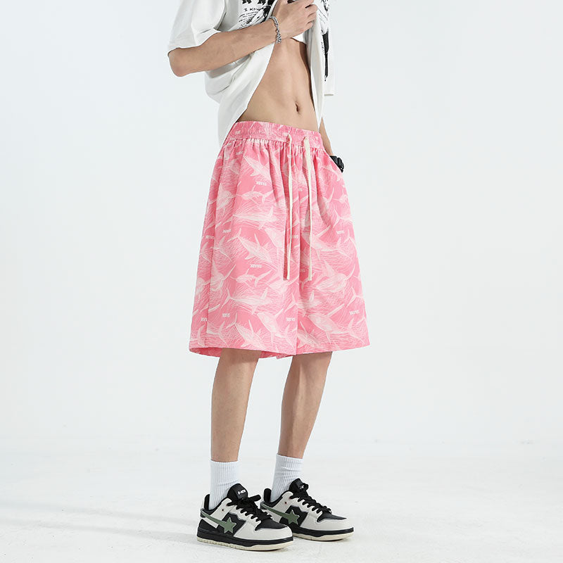 Men Printed Low-Rise Shorts