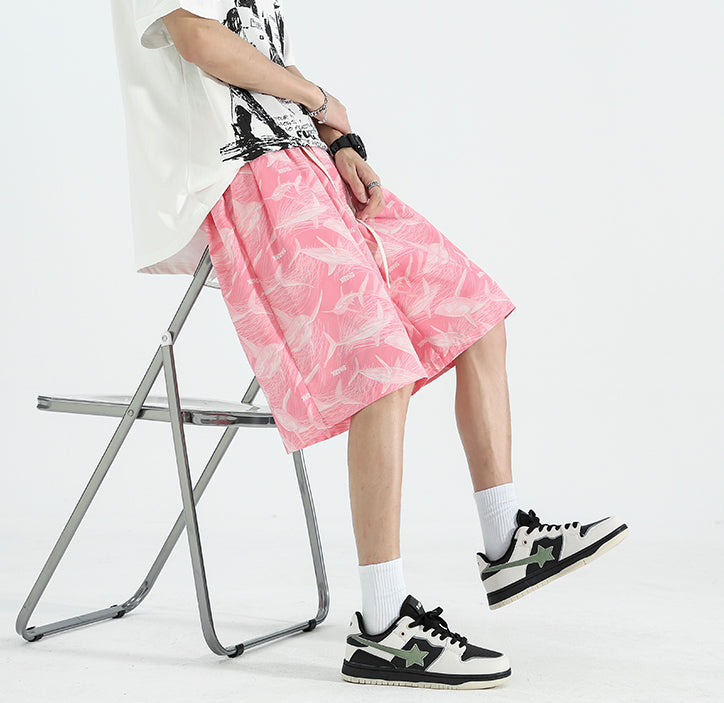 Men Printed Low-Rise Shorts