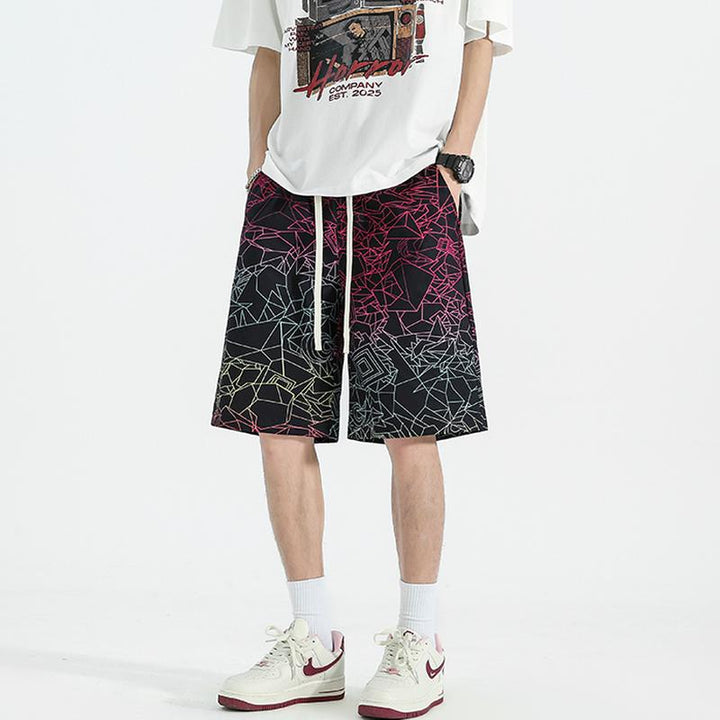 Men Printed Low-Rise Shorts