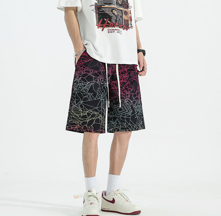 Men Printed Low-Rise Shorts