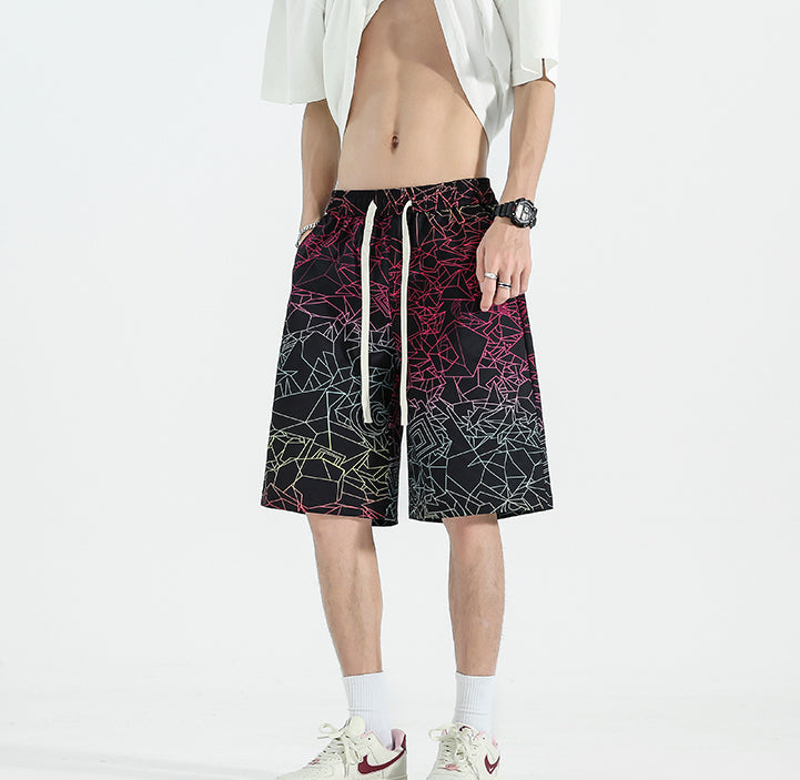 Men Printed Low-Rise Shorts