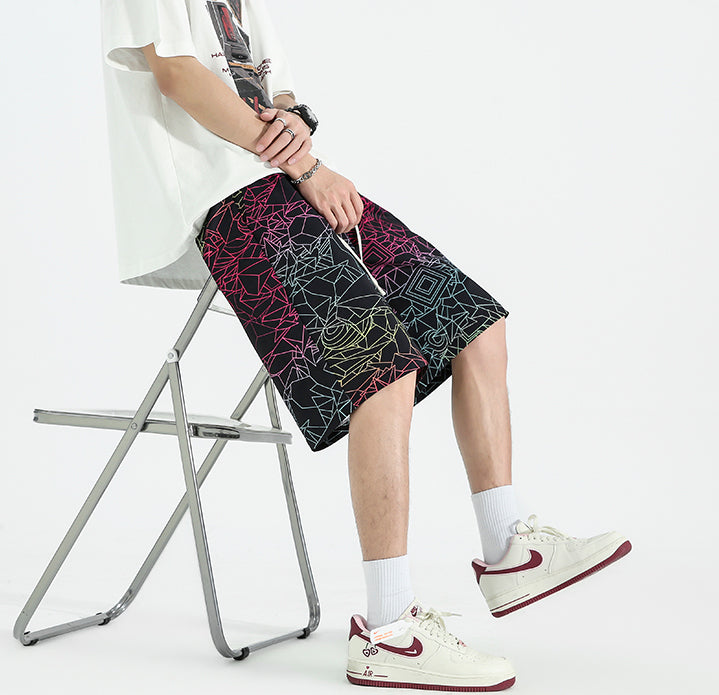 Men Printed Low-Rise Shorts