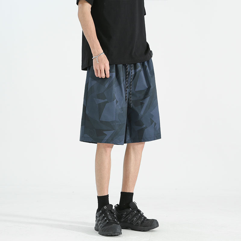 Men Printed Low-Rise Shorts