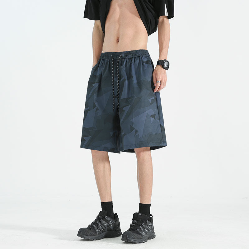 Men Printed Low-Rise Shorts
