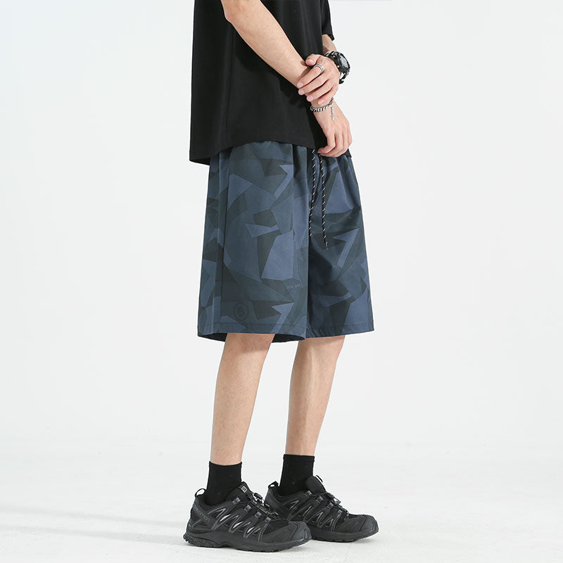Men Printed Low-Rise Shorts