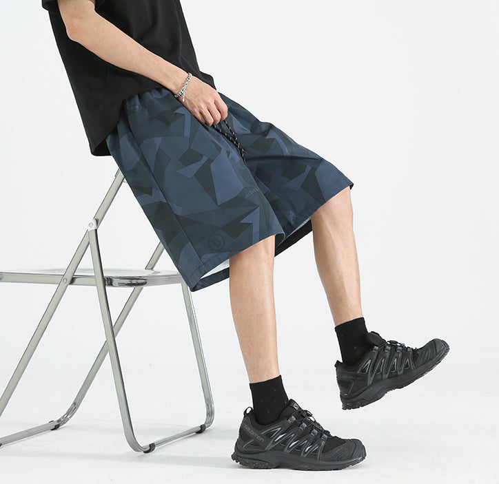 Men Printed Low-Rise Shorts
