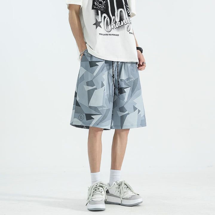Men Printed Regular Fit Low-Rise Shorts