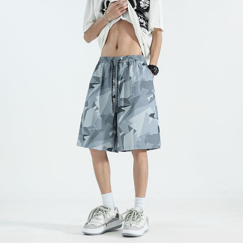 Men Printed Regular Fit Low-Rise Shorts
