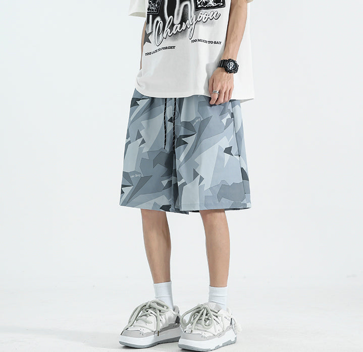 Men Printed Regular Fit Low-Rise Shorts