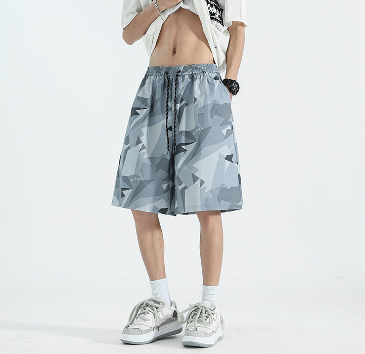 Men Printed Regular Fit Low-Rise Shorts