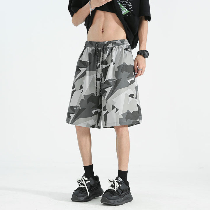 Men Printed Low-Rise Shorts