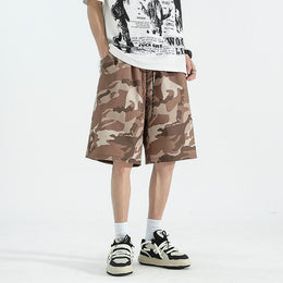Men Camouflage Printed Low-Rise Shorts