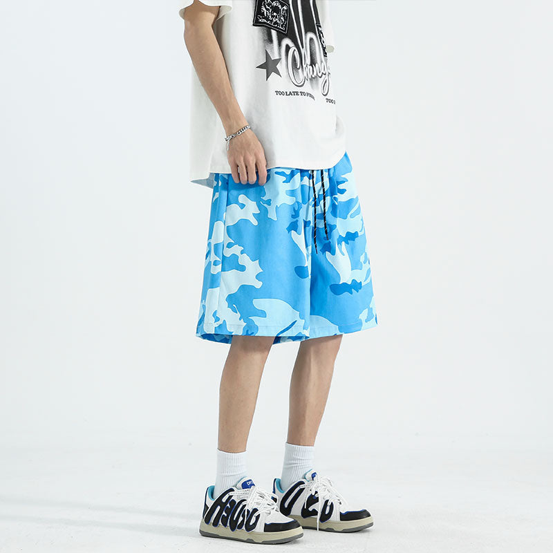 Men Camouflage Printed Low-Rise Shorts