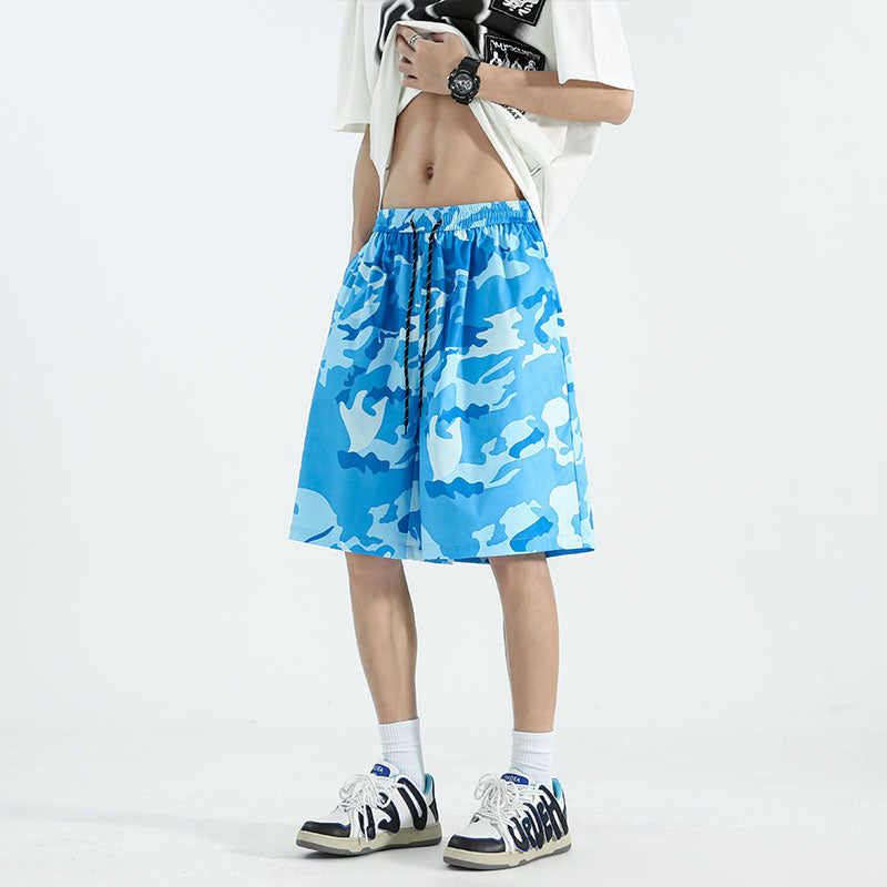 Men Camouflage Printed Low-Rise Shorts