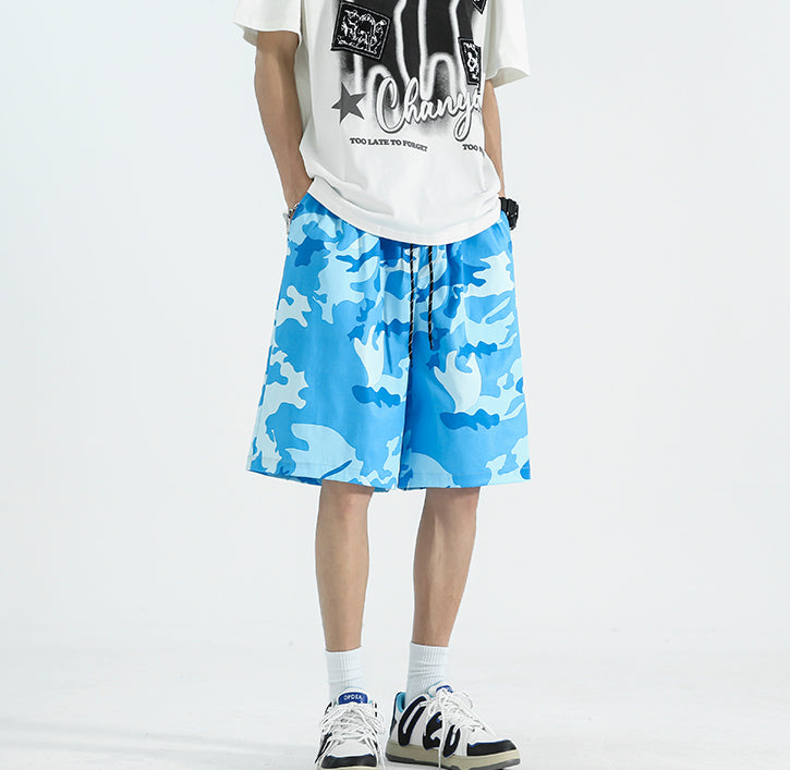 Men Camouflage Printed Low-Rise Shorts