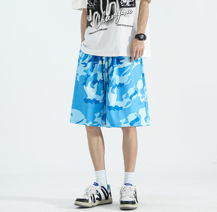 Men Camouflage Printed Low-Rise Shorts