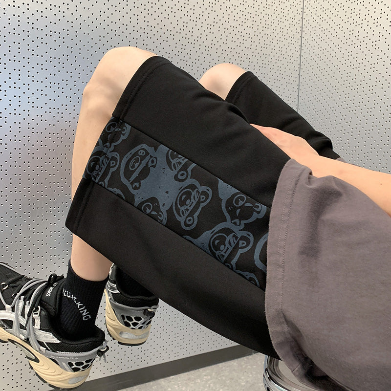 Men Printed Regular Fit Rapid-Dry Low-Rise Shorts