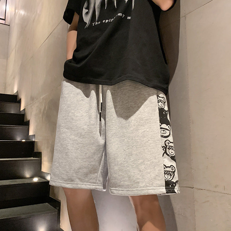 Men Graphic Printed Low-Rise Regular Shorts