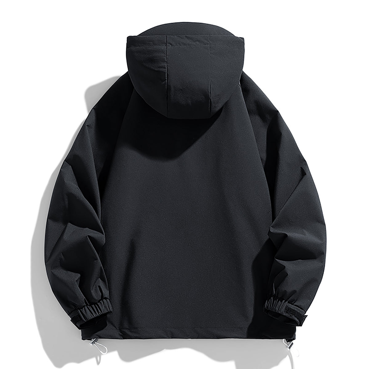 Men Hooded Solid Casual Bomber Jacket