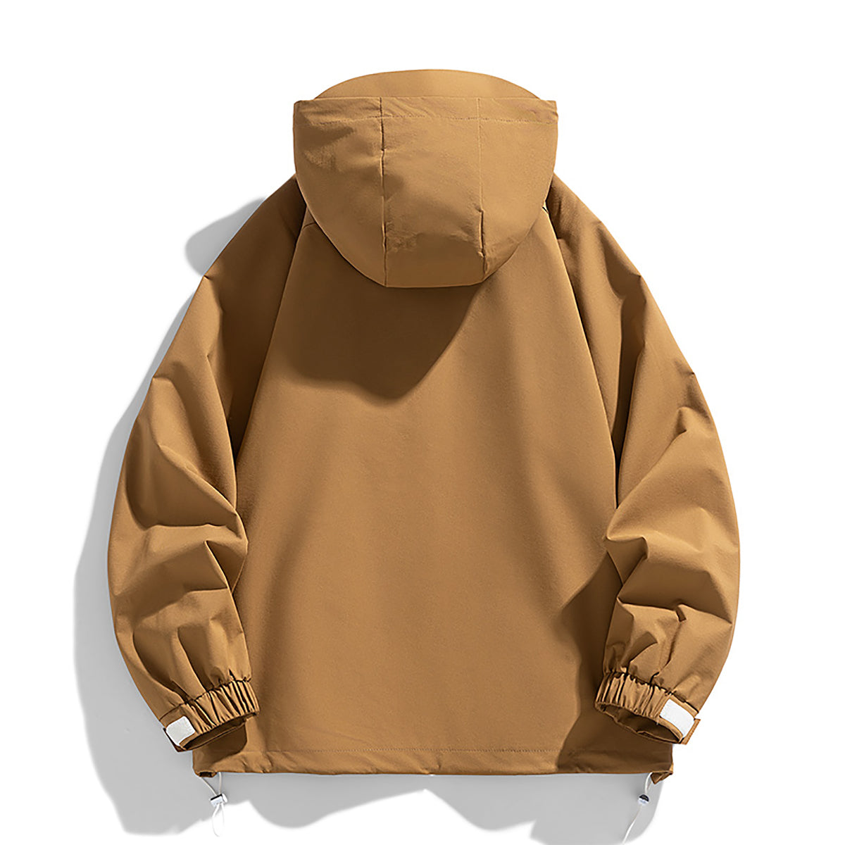 Men Hooded Solid Casual Bomber Jacket