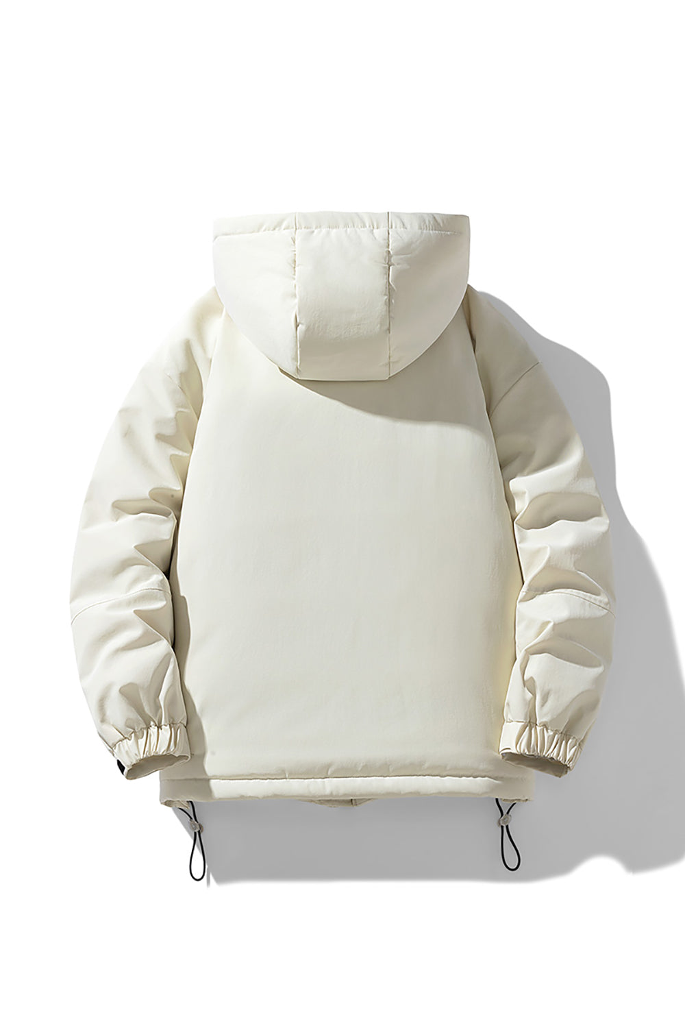 Men Hooded Solid Casual Bomber Jacket