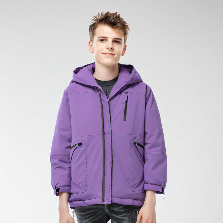 Men Hooded Solid Casual Bomber Jacket
