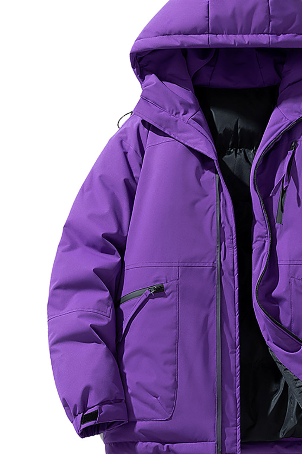 Men Hooded Solid Casual Bomber Jacket