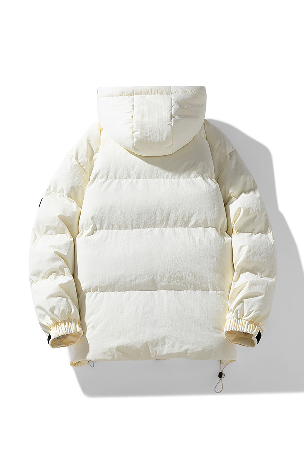 Men Hooded Solid Casual Padded Jacket