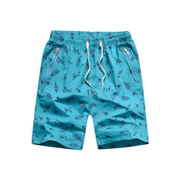 Men Blue Graphic Printed Regular Shorts