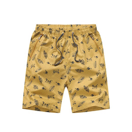 Men Printed Regular Fit Mid-Rise Cotton Shorts