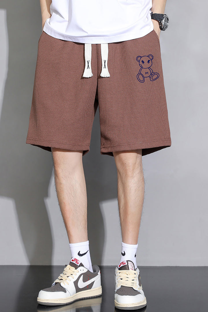 Men Printed Regular Fit Mid-Rise Shorts