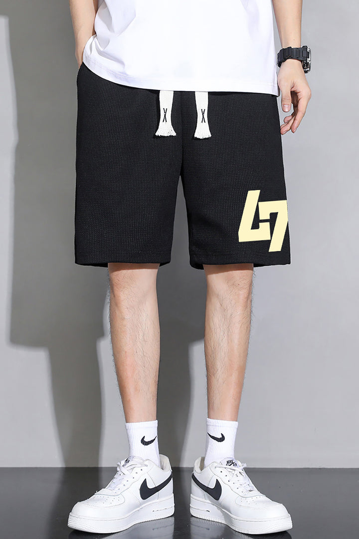 Men Printed Mid-Rise Shorts