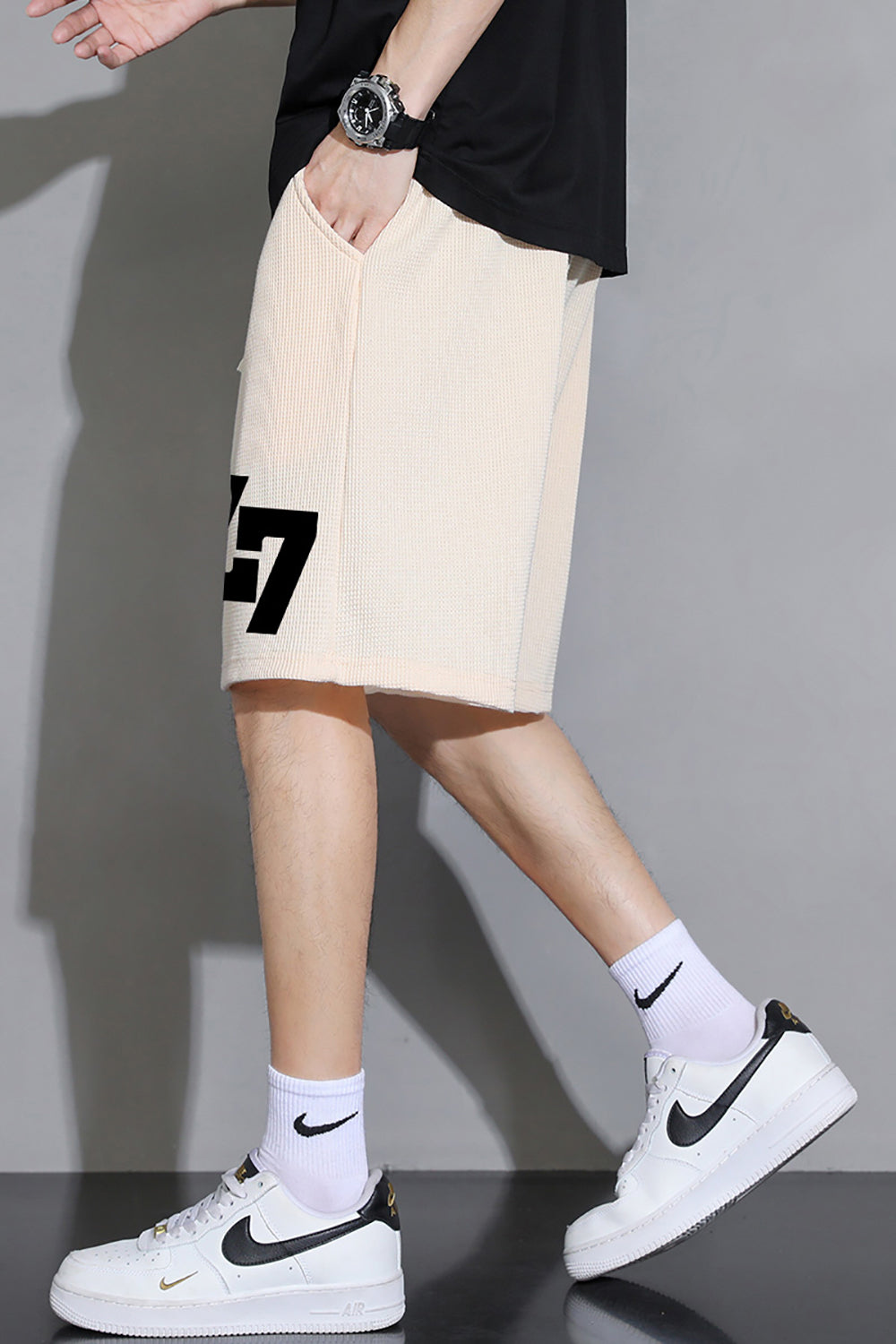 Men Typography Printed Shorts