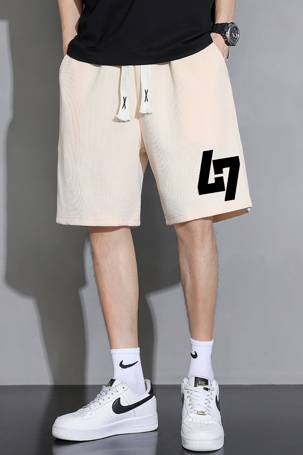 Men Typography Printed Shorts