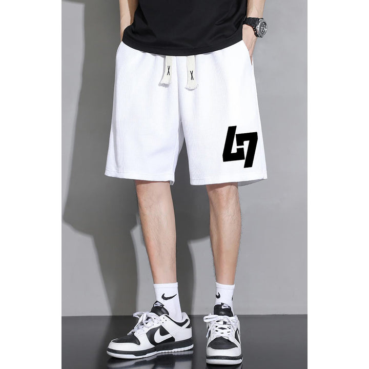 Men Typography Printed Mid-Rise Regular Fit Shorts