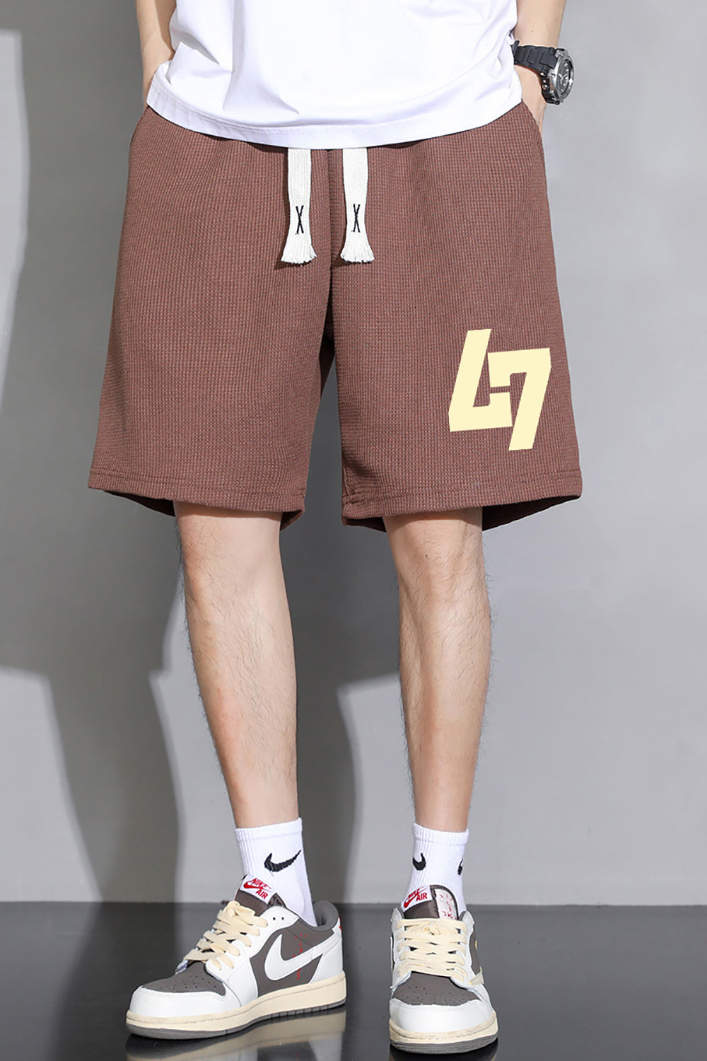 Men Typography Printed Shorts