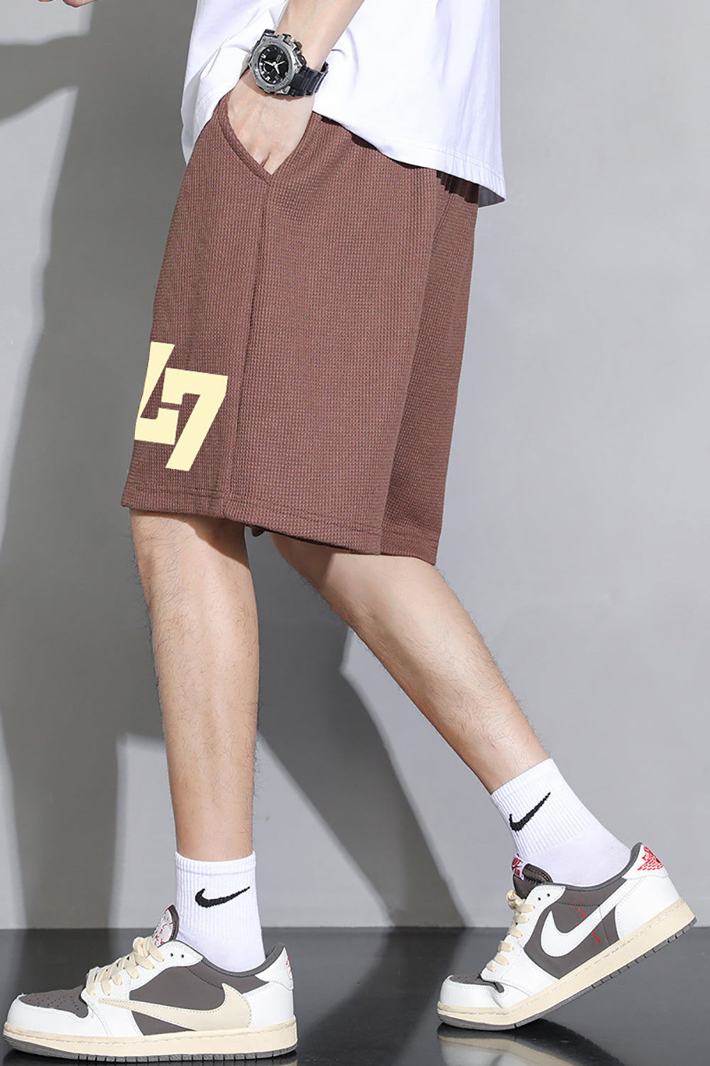 Men Typography Printed Shorts