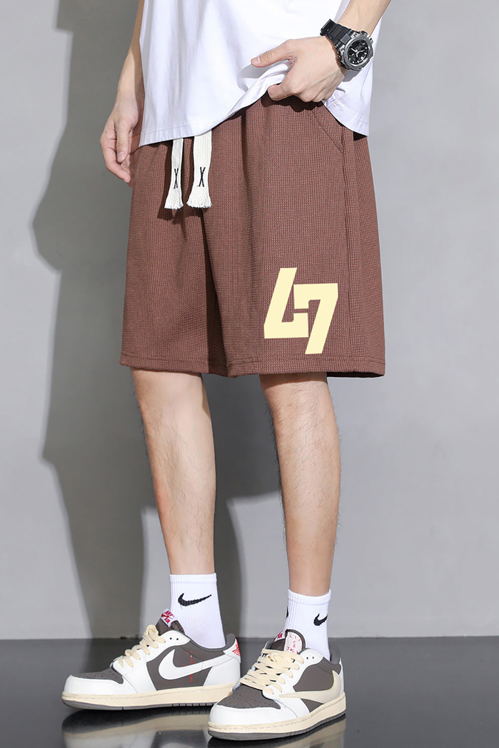 Men Typography Printed Shorts