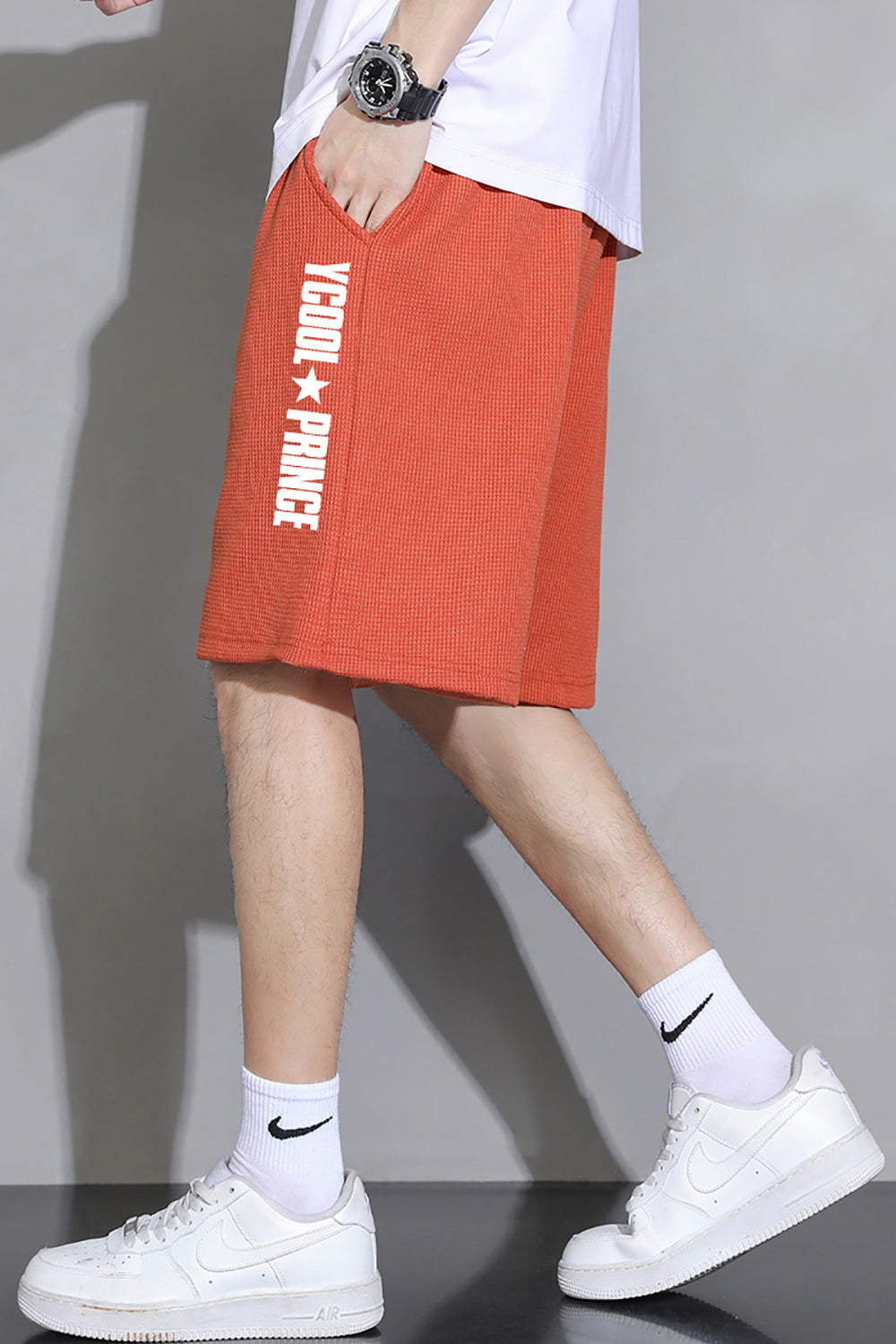 Men Typography Printed Shorts