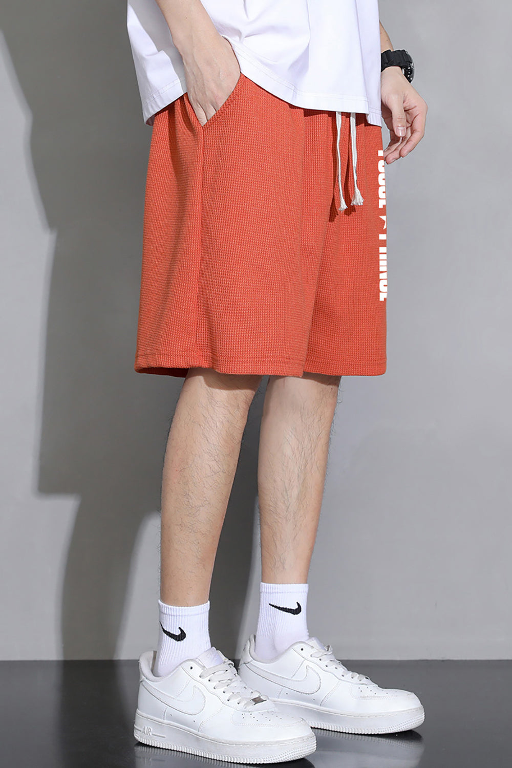 Men Typography Printed Shorts