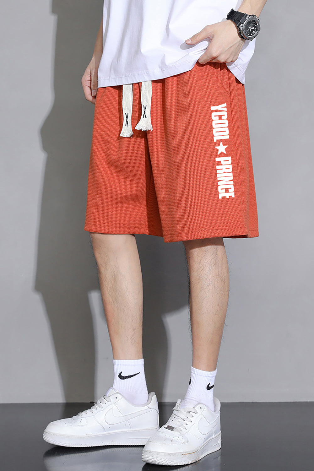 Men Typography Printed Shorts