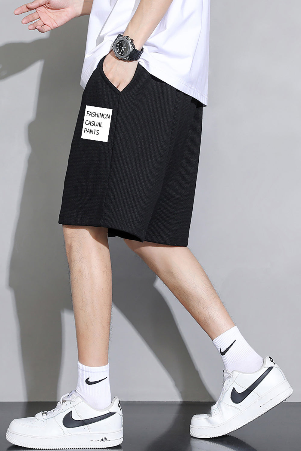 Men Typography Printed Shorts