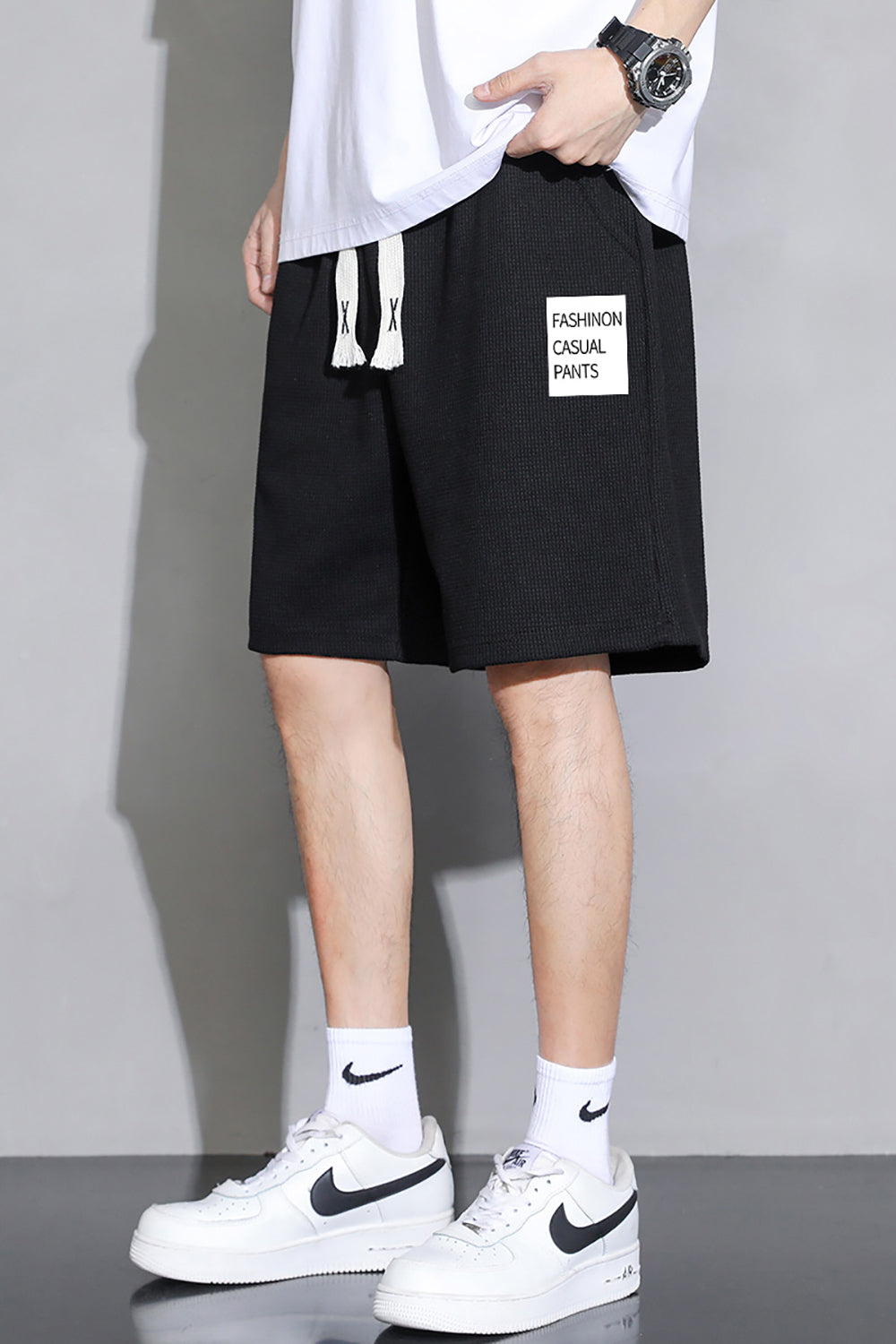 Men Typography Printed Shorts