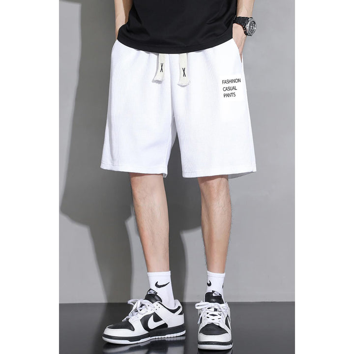 Men Typography Printed Regular Fit Mid-Rise Shorts